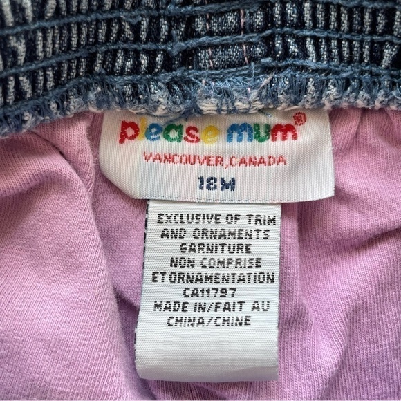 Please Mum Baby Girl Denim Jeans Fleece insulated Bootcut 18 Months 100% Cotton - Picture 6 of 10